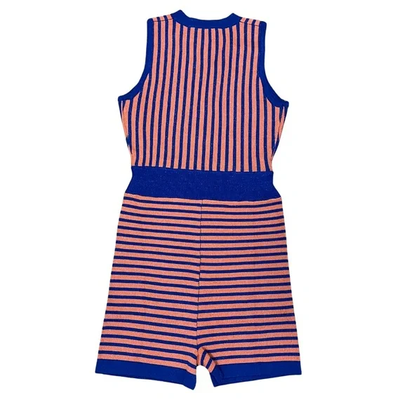 De Lovest Striped Blue and Orange Romper - Picture 4 of 4